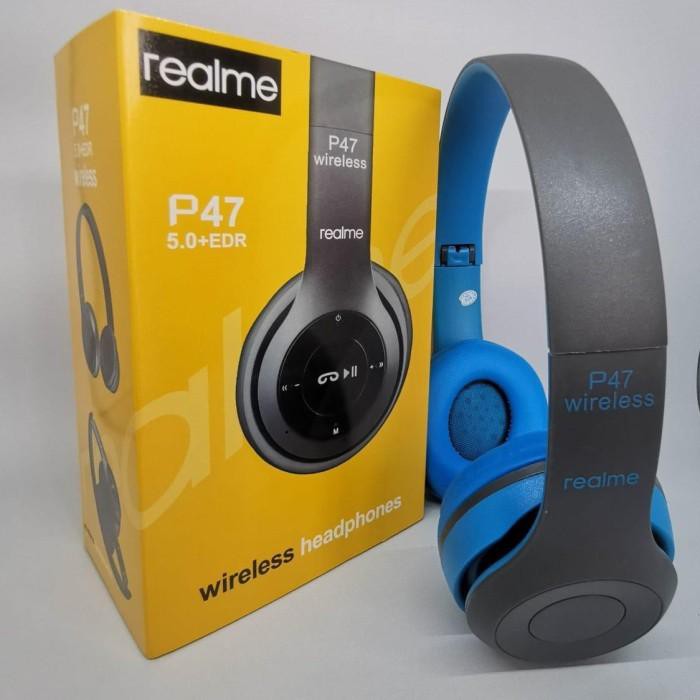 Tai Nghe Bluetooth Không Dây P47 Realme Màu Đen | BigBuy360 - bigbuy360.vn