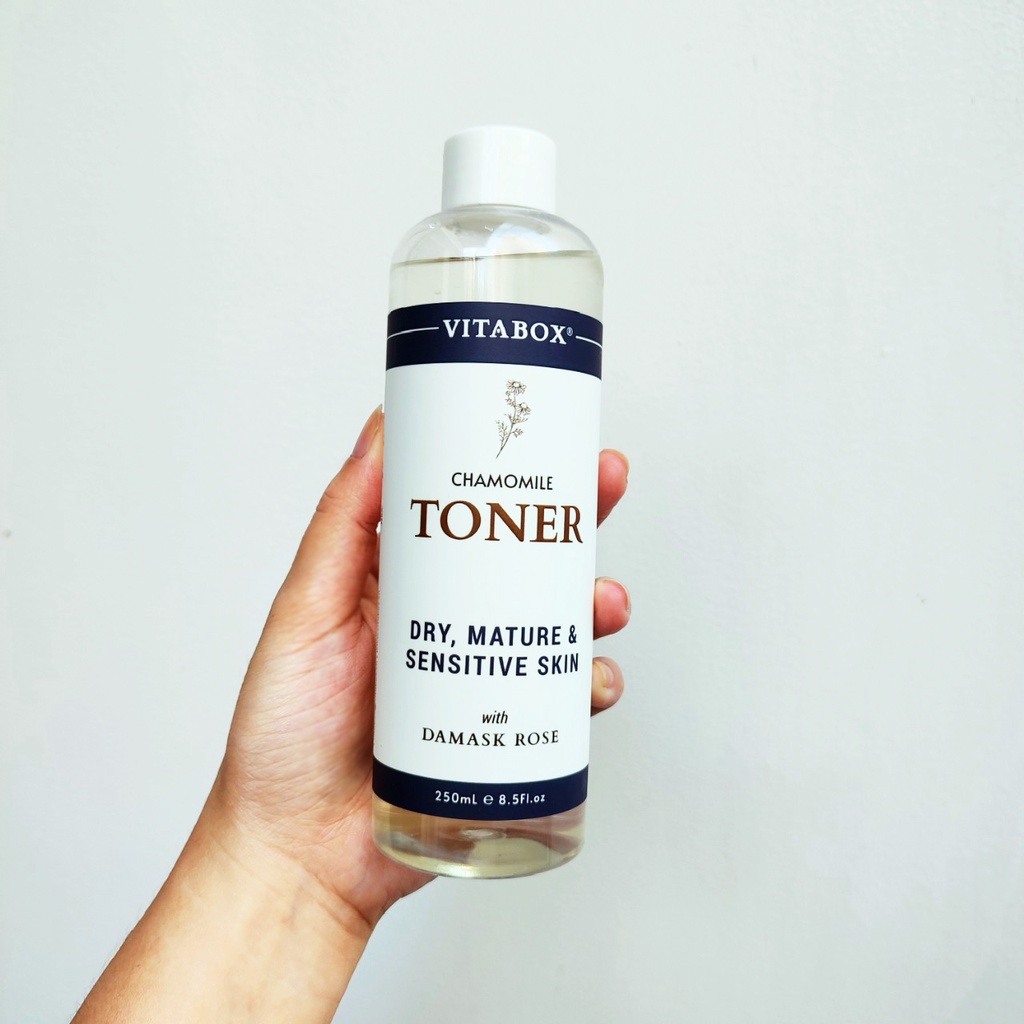 Nước cân bằng da hoa Hồng hoa Cúc VITABOX Chamomile Toner cho da khô, lão hóa, nhạy cảm, cấp ẩm dịu nhẹ