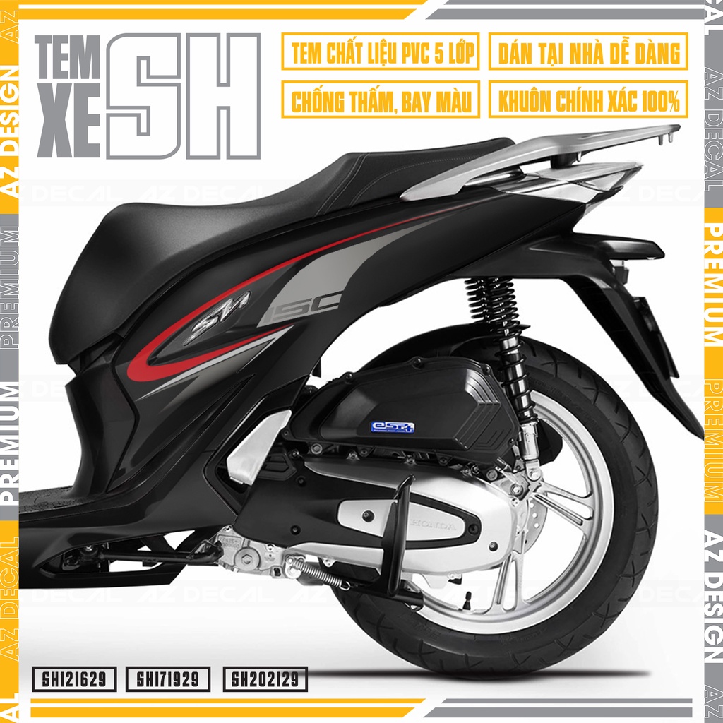Tem Chỉ 150i Dành Cho Xe SH 2012 - 2022 | SH29 | Decal Rời SH Chống Nước, Bền Màu, Cắt Rời Dễ Sử Dụng