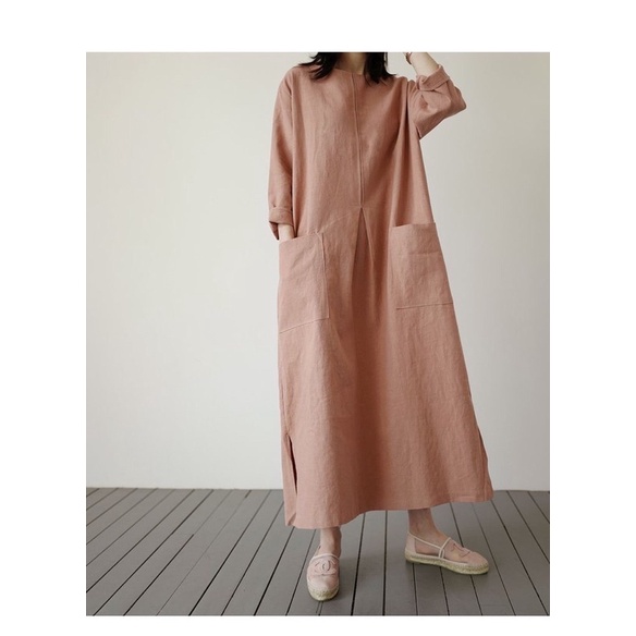 Giảm 50% Đầm Linen nhấn ly