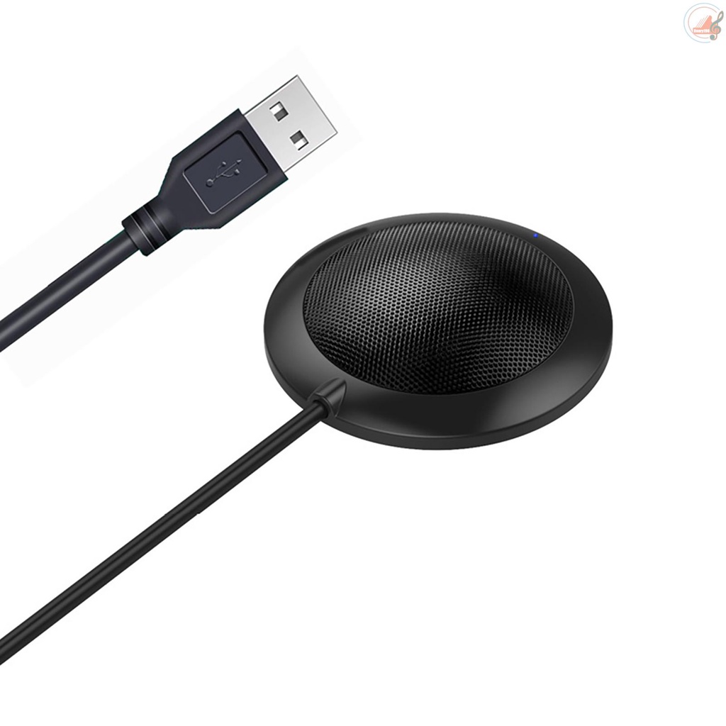 ✍H H✔Micro để bàn có cổng USB 360 độ° Micro đa hướng tương thích với Windows/Mac dùng cho máy tính/Laptop