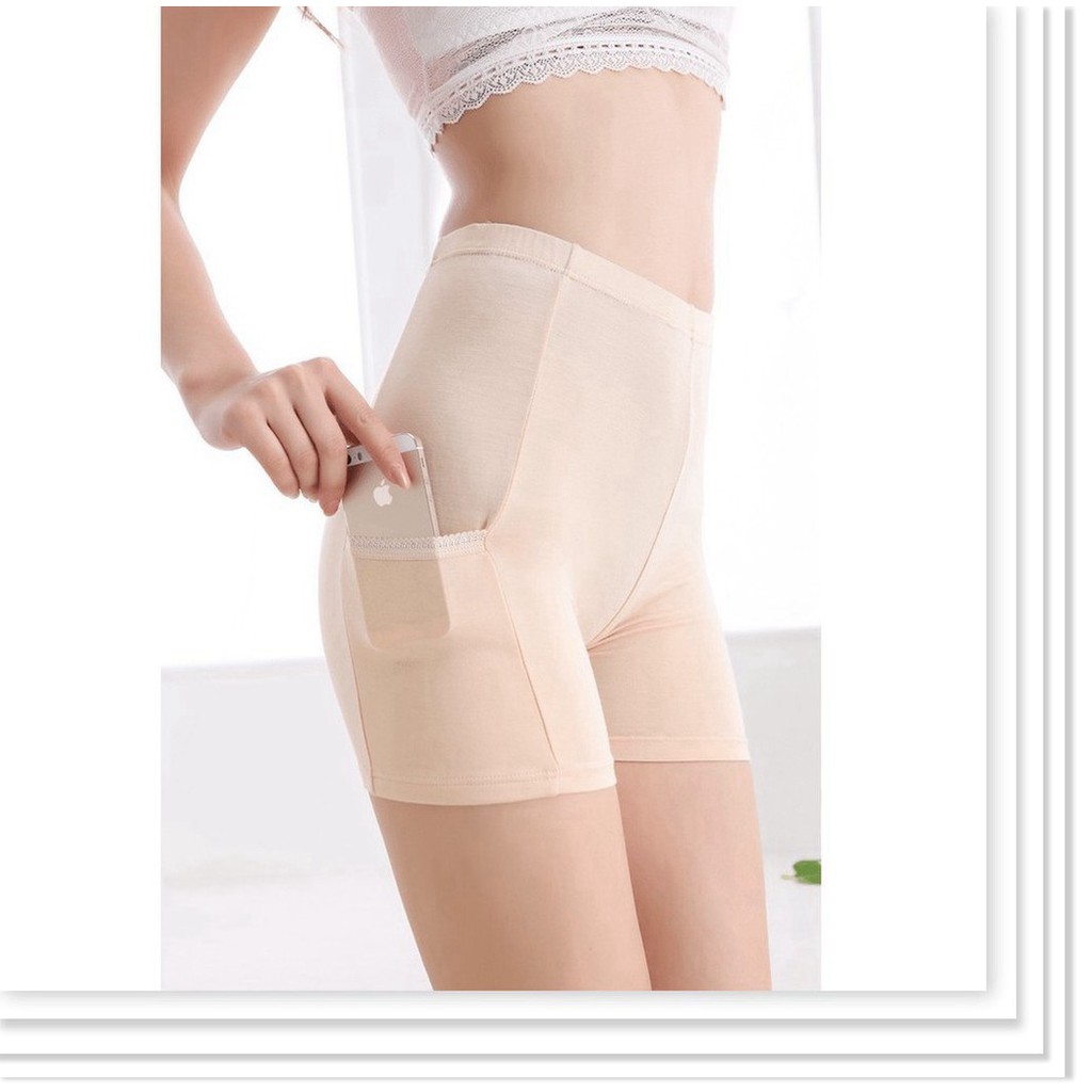 Quần mặc trong váy có kèm túi siêu tiện lợi [Giao màu ngẫu nhiên đen và da]