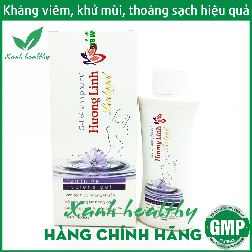 Gel vệ sinh phụ nữ Hương Linh - chiết xuất lá trầu không, lô hội  khử mùi kháng khuẩn hết viêm nhiễm hiệu quả - 100ml