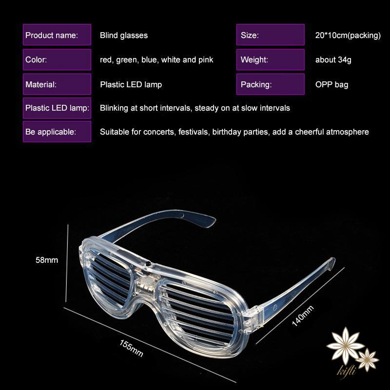 【kifli】Mắt kính có đèn Led phát sáng độc đáo