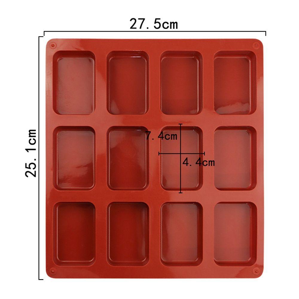 Khuôn Silicone Làm Bánh Brownie Mini Không Dính 12 Ngăn Tiện Dụng Cho Nhà Bếp