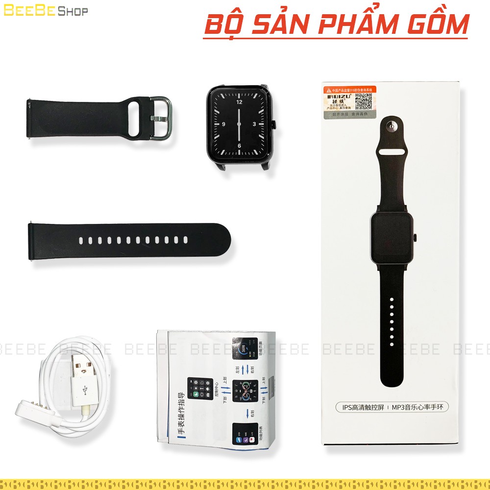 Ruizu M19 - Máy Nghe Nhạc Thể Thao Kiêm Đồng Hồ Thông Minh, Theo Dõi Sức Khỏe, Sport, Có Bluetooth