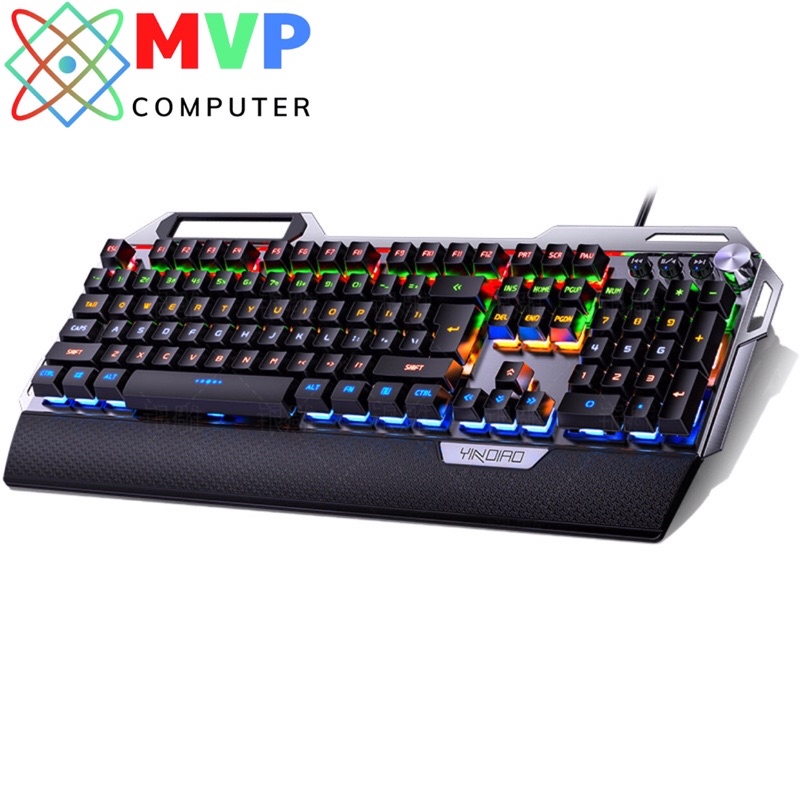 Bàn Phím Cơ Gaming Có Dây YINDIAO K100 Và K100 PRO LED RGB 12 Chế Độ Dùng Cho Máy Tính Laptop Chơi Game Làm Việc