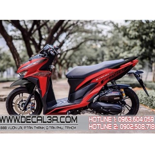 Tem vario 150 xe đỏ chỉ đen