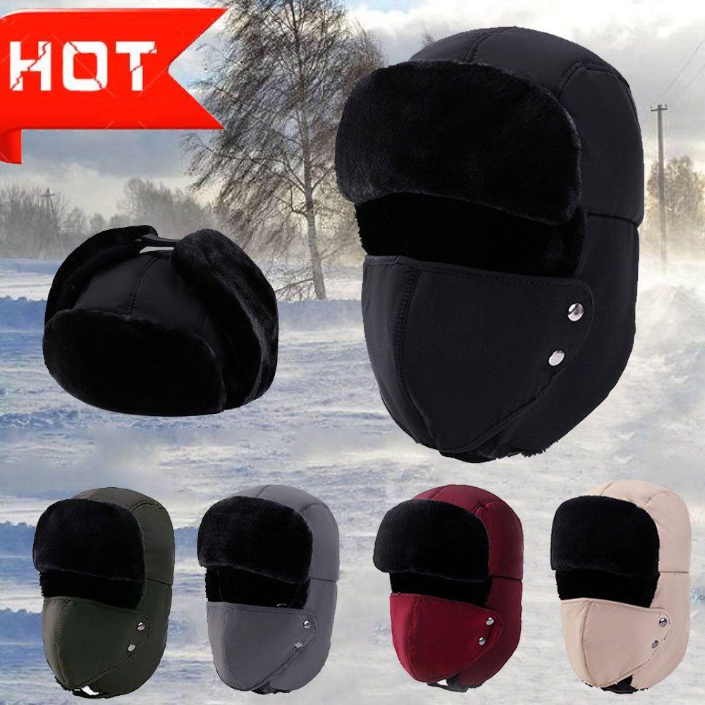 Mũ Bomber Lông Thú Che Tai Chống Gió Mùa Đông