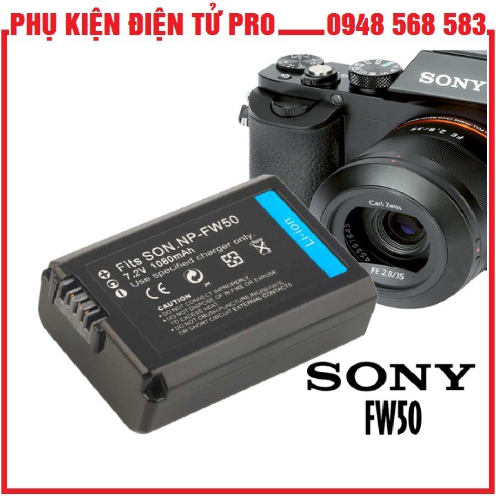 Pin Cho Máy Ảnh Sony Np-Fw50 7.2V 1080Mah 7R A7R A3000 A5000 A6000 Nex-5N A55