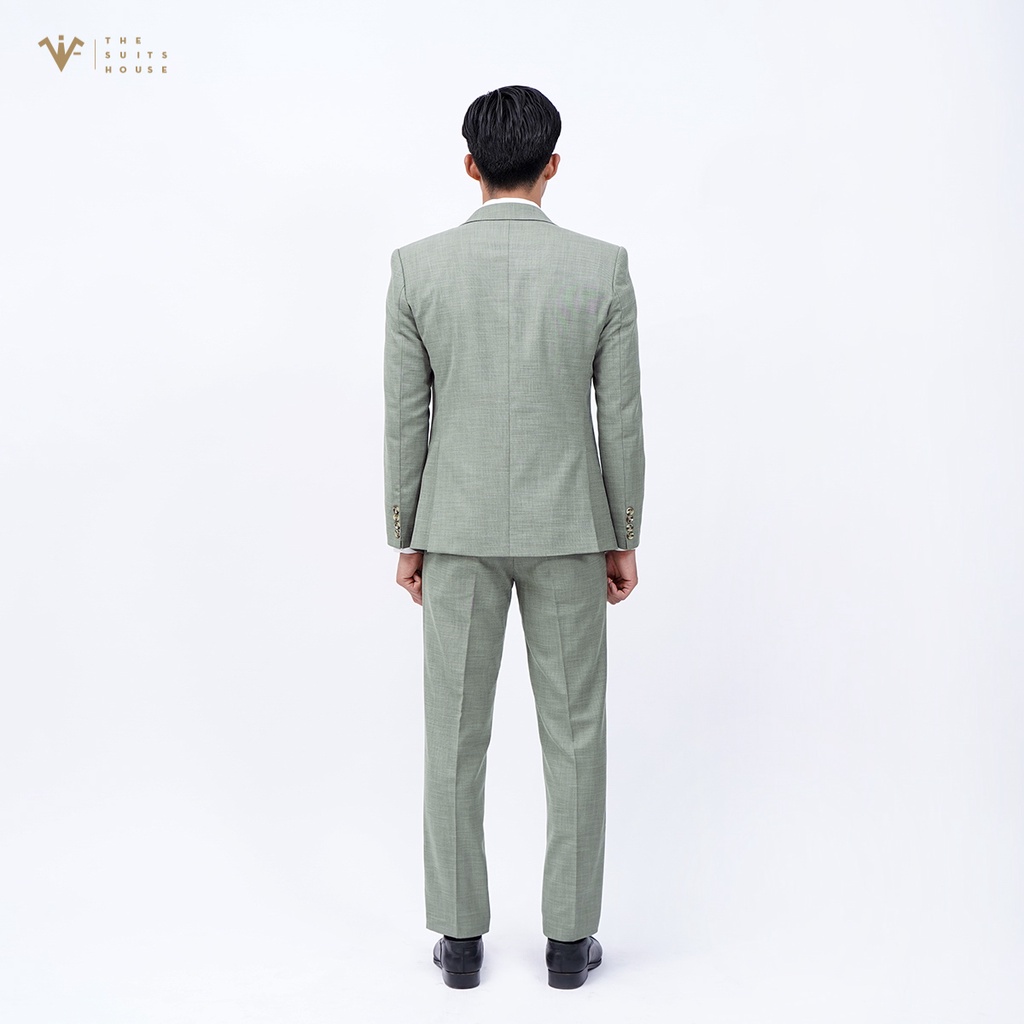 Bộ vest nam xanh rêu 1 khuy 2 túi, suits sartorial The Suits House