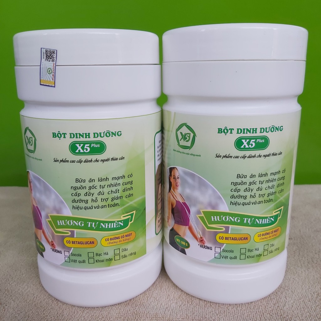 02 Bột dinh dưỡng X5 Plus- dành cho người thừa cân từ mầm ngũ cốc, betaglucan tăng sức đề kháng, giảm cân an toàn