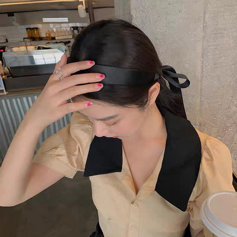 Bờm tóc nữ, băng đô lụa rủ dài thời trang thanh lịch Y197