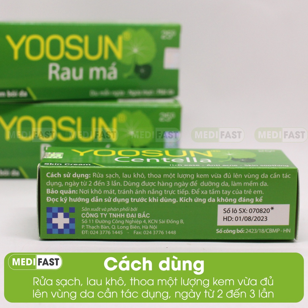 Kem Yoosun rau má - giảm mẩn ngứa, côn trùng cắn, dưỡng da từ thảo dược