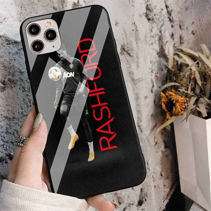 Ốp lưng Marcus Rashford đẹp màu đen nhám cầu thủ ManUtd iphone 6s/6/7/8 plus/x/xr/xs max/11 pro max/12 promax SPORT0010