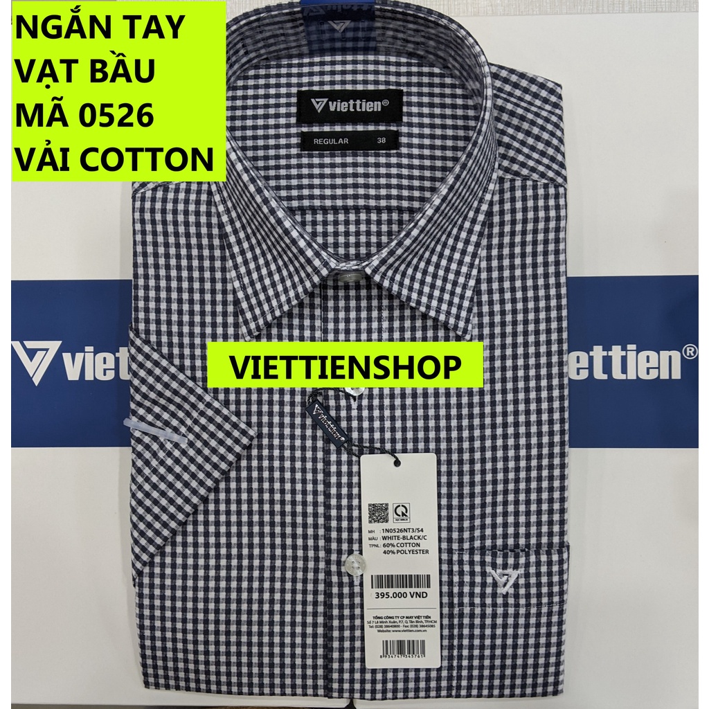 (0526 CRS) ÁO SƠ MI VIỆT TIẾN NGẮN TAY CA RÔ