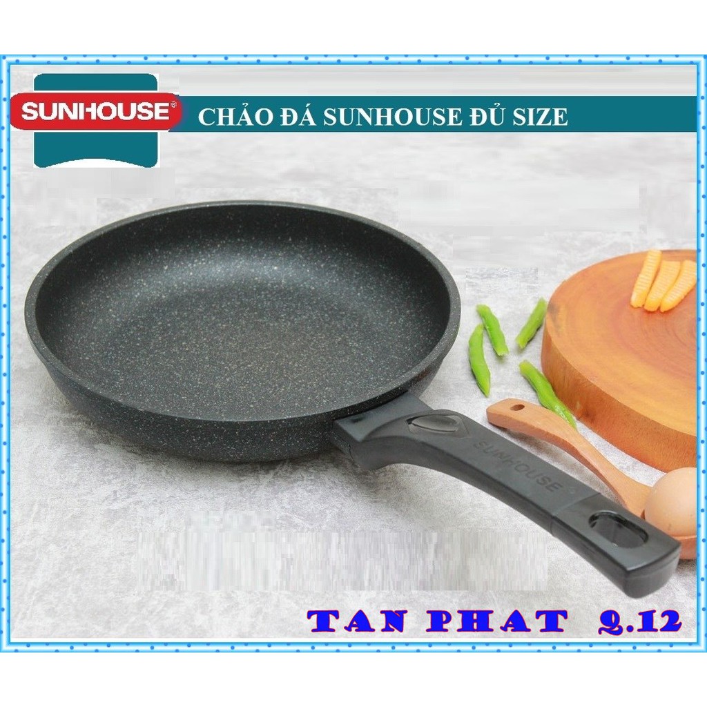 [Mã LIFE020630K giảm 15% đơn 150K] CHẢO ĐÁ SUNHOUSE ĐỦ SIZE SBD, bh 2 năm