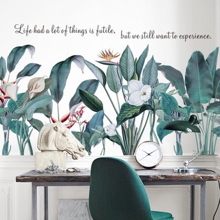 Decal dán tường mẫu Hàn Quốc rừng cây nhiệt đới mẫu 01