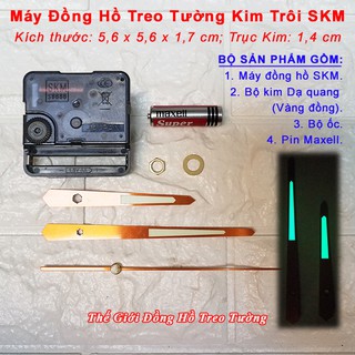 Máy Đồng Hồ Nhật KIM TRÔI Cao cấp SKM S8888 + Kim DẠ QUANG - Tặng Pin Maxell – Bảo Hành 1 Năm