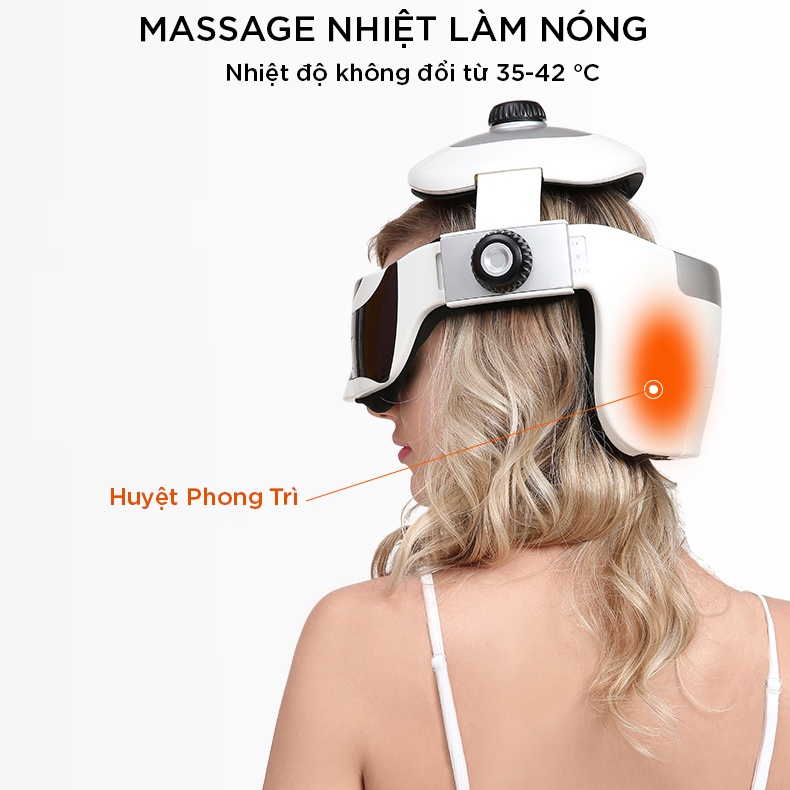 Máy Massage Đầu Thông Minh Công Nghệ Mát Xa Đầu Bằng Khí Nén 4 Chế Độ Thế Hệ Mới 2021