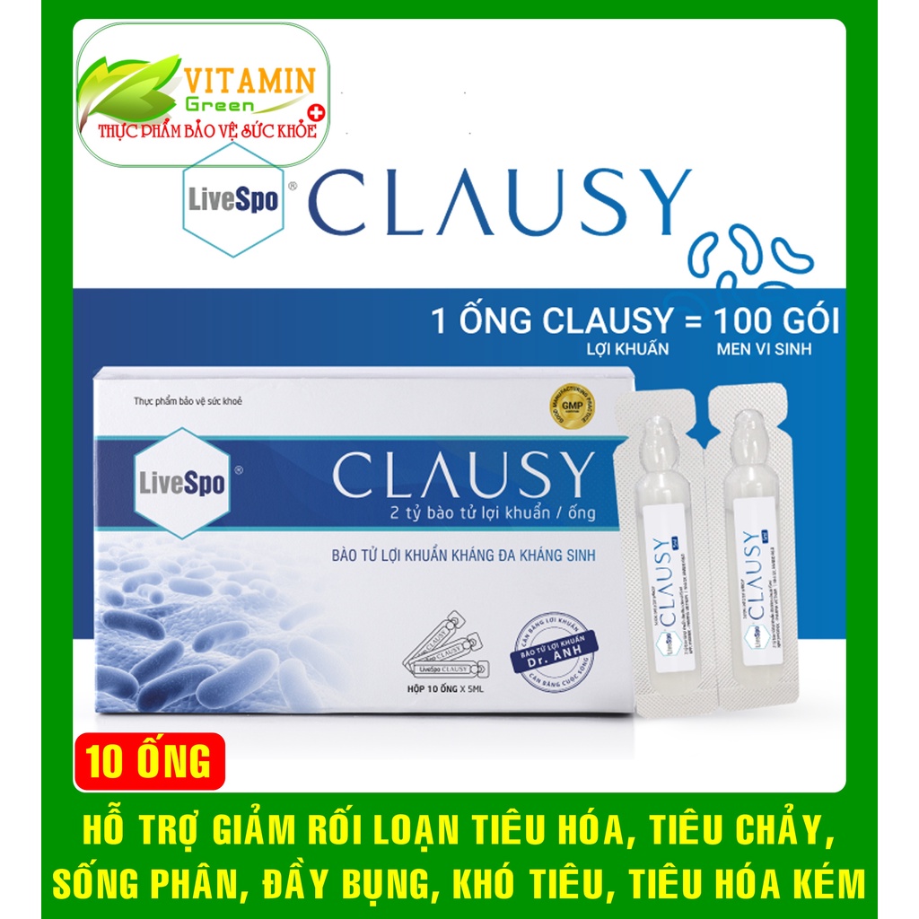 LiveSpo CLAUSY BÀO TỬ LỢI KHUẨN GIÚP GIẢM RỐI LOẠN TIÊU HÓA