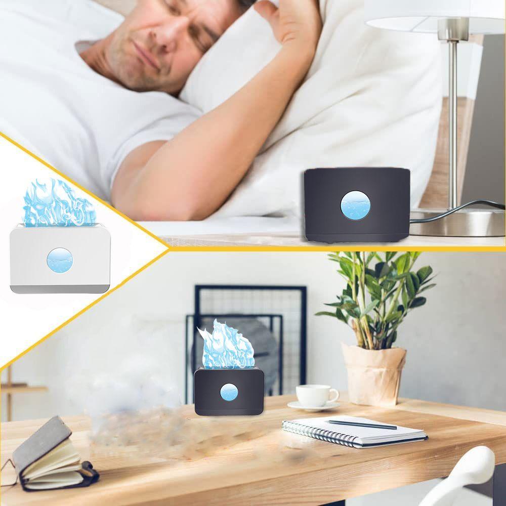 LAKAMIER Máy Phun Sương Tạo Độ Ẩm Không Khí Hình Ngọn Lửa 3D Sáng Tạo