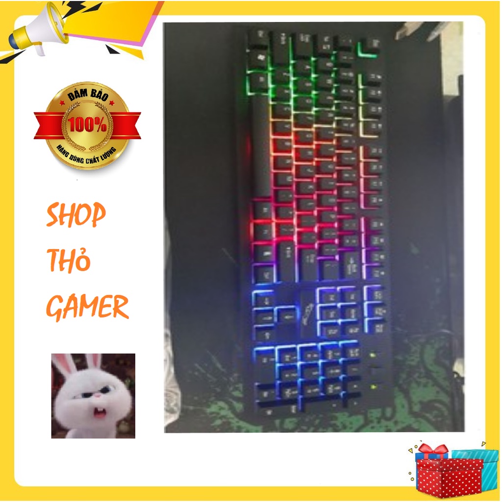 Bàn phím giả cơ báo đen G20 có đèn LED chơi game chuyên dụng - BPGC-G20L