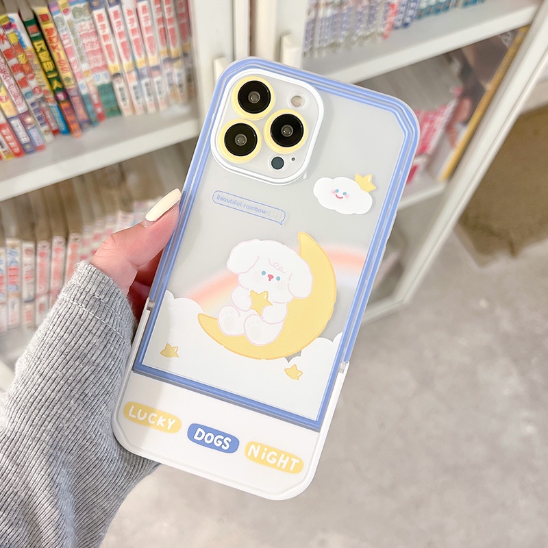 Ốp lưng iphoneỐp Điện Thoại  Kèm Giá Đỡ Tàng Hình Họa Tiết Hoạt Hình Dễ Thương Cho iphone 14 / 13Pro 12 / xs / 6 / 7 / 8PLUSDinuo case