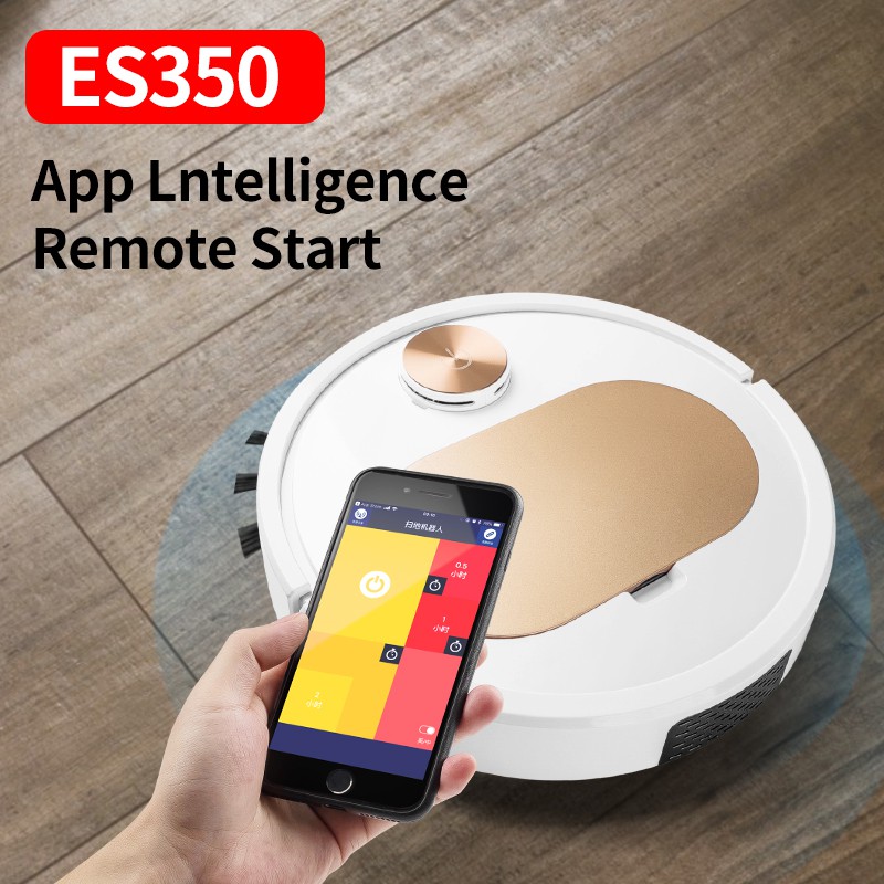 Máy hút bụi robot hút bụi thông minh ES350 Plus thế hệ mới, điều khiển qua app điện thoại