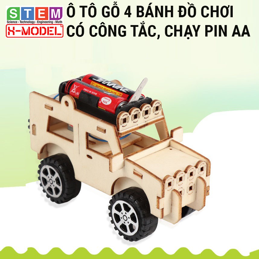 Đồ chơi sáng tạo STEM Lắp ráp Xe ôtô gỗ X-MODEL ST72 cho bé, Đồ chơi tự làm DIY - Do it Yourself - Giáo dục STEM,STEAM