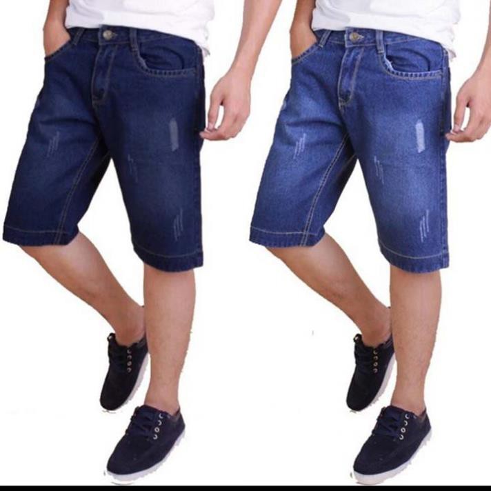 Quần short quần đùi jean nam trơn chất vải cứng không co dãn size 27 đến 36 -MS031 xịn