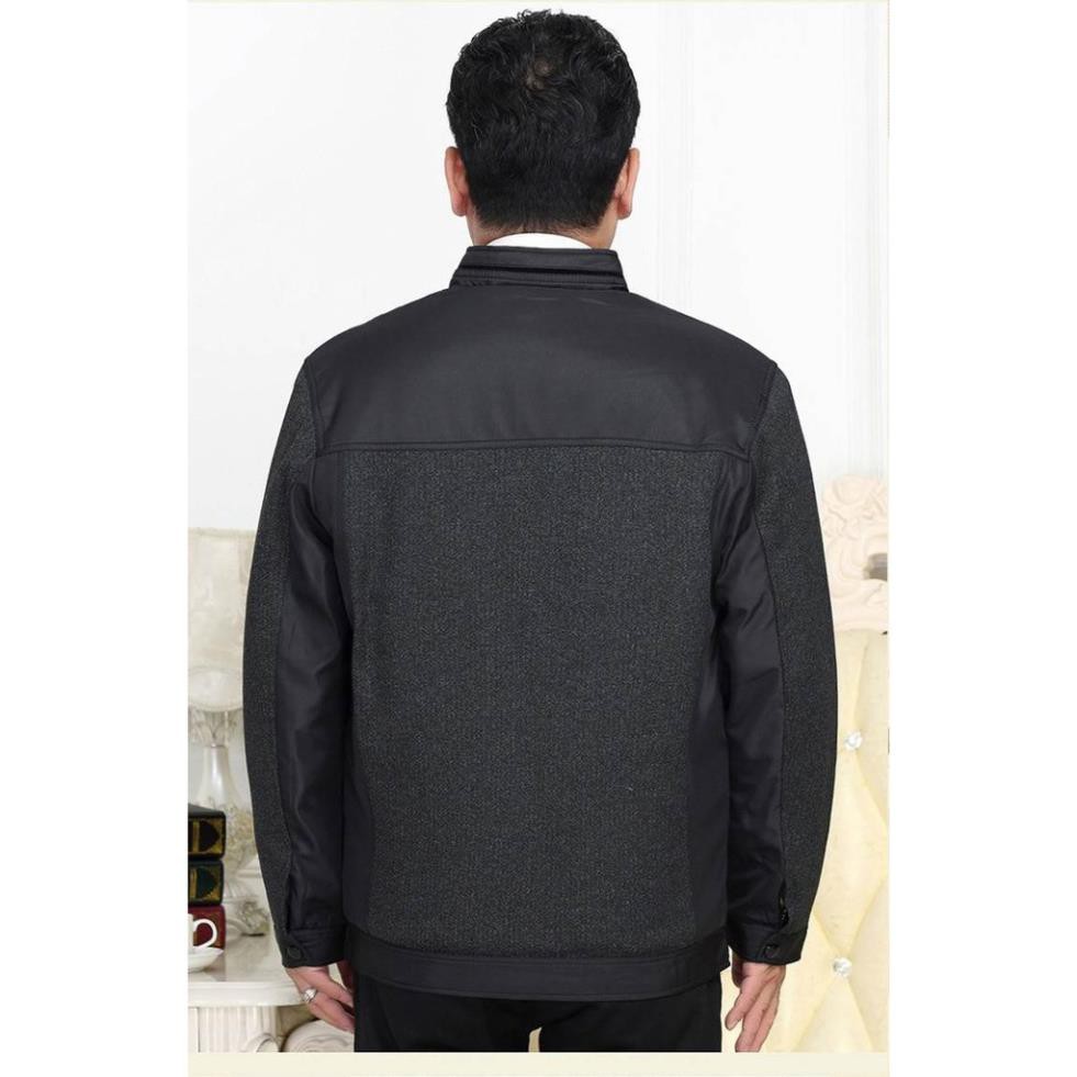 Áo khoác lót lông cho ông già - chữ