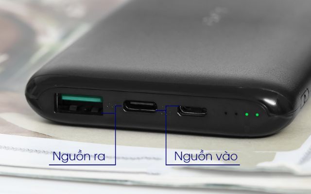 Pin sạc dự phòng Polymer 10.000mAh Type C Aukey PB-XN10 Đen