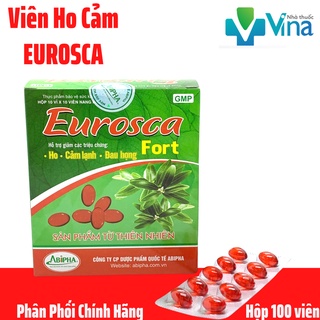 Eurosca, Eurosca Fort - Giảm ho, thông thoáng mũi, giảm các triệu chứng cảm lạnh, sổ mũi, đau họng.