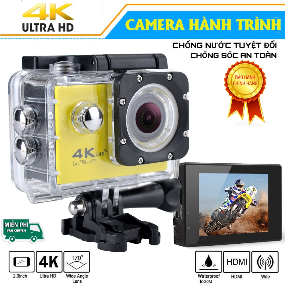 [Hàng Xịn] Camera Hành Trình, Camera Sport Chuẩn 4K Ultra HD DV Chống Nước, Chống Rung, Kết Nối Wifi