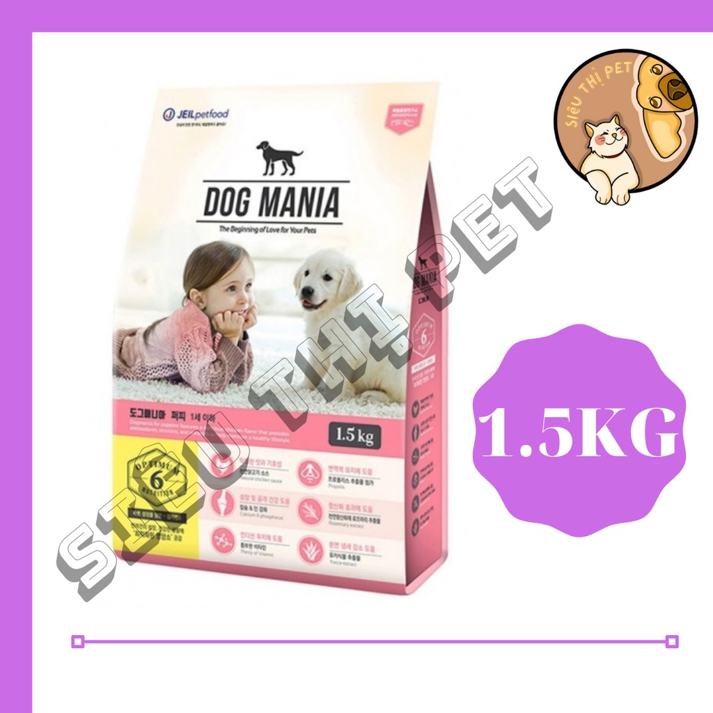 ( Dinh Dưỡng VƯỢT TRỘI ) Dog Mania - Thức ăn hạt cho chó nhỏ 1.5kg