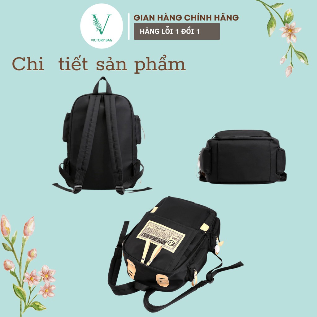 Balo nam nữ đi học ulzzang thời trang Hàn Quốc , Ba lô unisex đẹp hàng cao cấp , cặp sách basic sinh viên. Victory 014