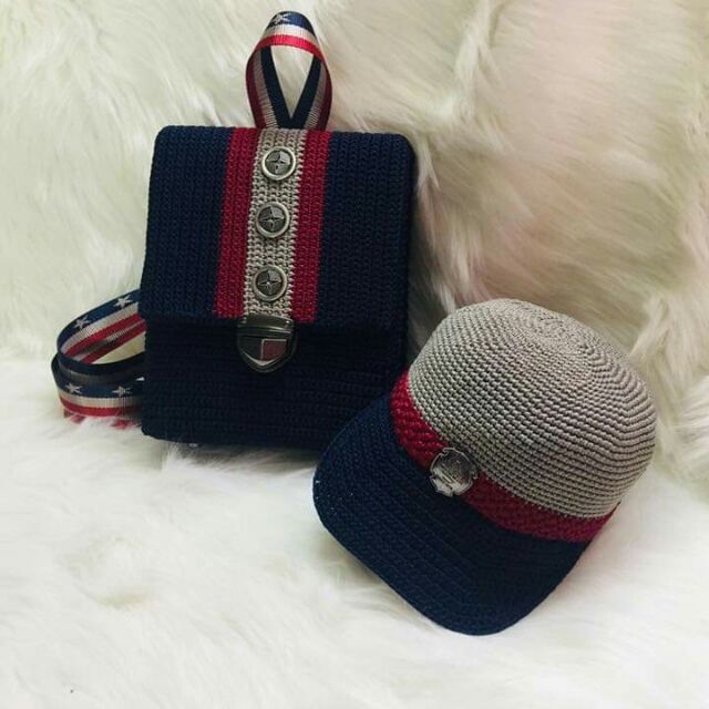 Combo set balô +nón sz 25 ( không canvas)