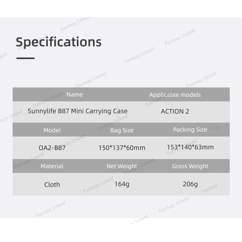 Túi Đựng Bảo Vệ Mini Cho Drone DJI ACTION 2 ACTION2 OA2-B87 Ốp