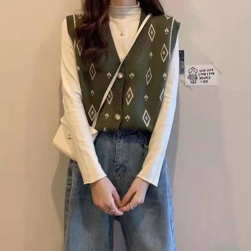 Áo khoác cardigan dệt kim cổ chữ V năng động sành điệu