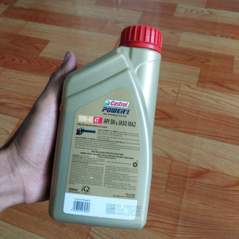 DẦU NHỚT CASTROL POWER1  0.8 L - 800ML XE SỐ