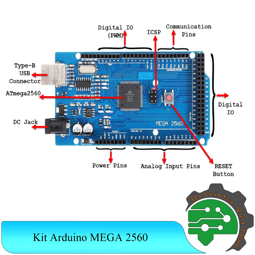 Kit Arduino MEGA 2560 CH340/R3