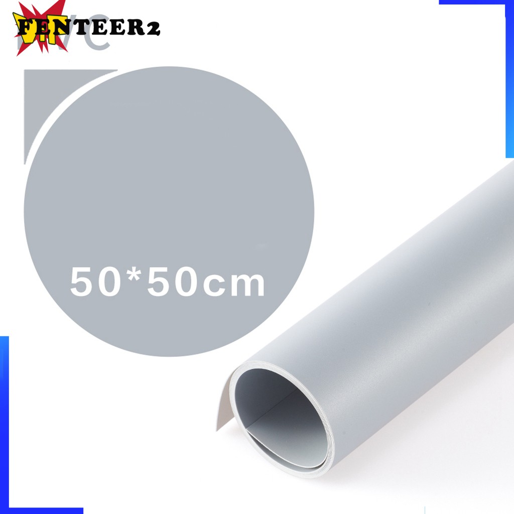 Tấm Phông Nền Chụp Ảnh Màu Trắng Bằng Pvc Chống Thấm Nước Fenteer2 3c 50cm50cm