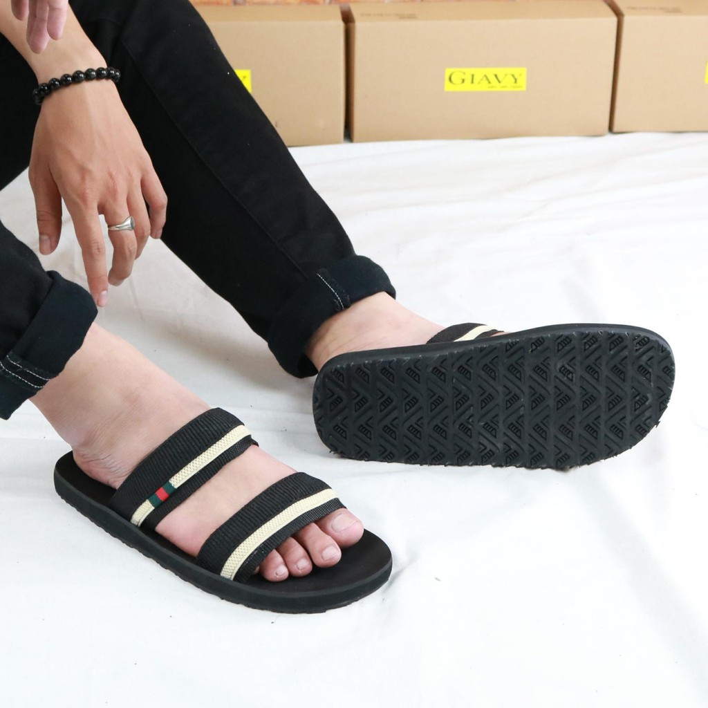 Dép nam Giavy quai ngang đế bệt TL346