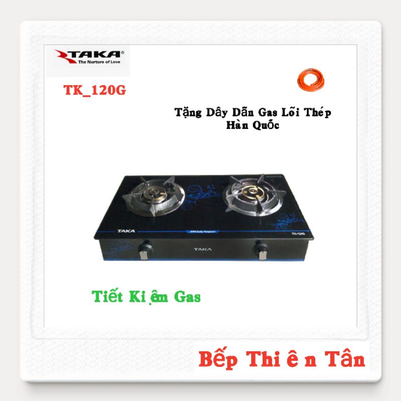 Bếp Gas Đôi Dương Kính Quality Japan TAKA 120G