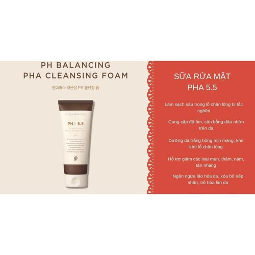 Sữa Rửa Mặt PHA 5.5 PH byvibes wonder bath