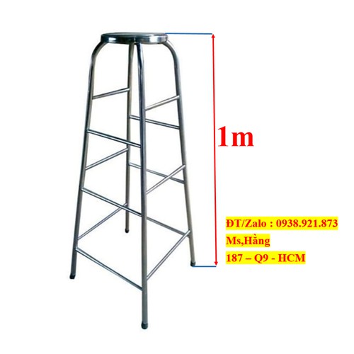 Ghế Inox Tròn Cao 1M