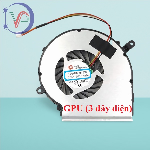 Fan quạt tản nhiệt cpu laptop Msi GE62 GE72 PE60 PE70 GL62 GL72 MS-16JB MS-16J9 N366 N402 N374