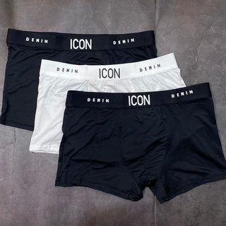 Quần sịp đùi nam boxer icon cao cấp đóng túi zip cotton co giãn 4 chiều