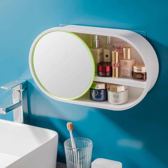 Kệ gương treo tường nhà tắm gọn đẹp
